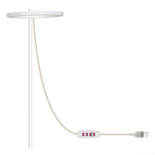 MeevrgR Diseño de irradiación circular de para 360 grados, luz LED regulable, lámpara de anillo de halo de espectro completo (4), JXZY0B72M4D1Z362X54AZ3P5A3