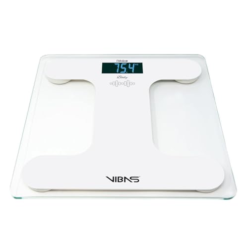 VIBAS iVoice Body, Pèse-Personne Vocal en Français et Multilingue, Avec Aides Sonores et Vocales...