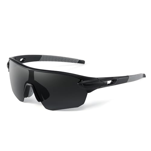 suoso Sportbrille-Fahrradbrille-Herren-Damen-Polarisierte-Sonnenbrille-Sunglasses-Men-Women-UV400 Schutz-Schnelle Brille Rave-Ski Brille-Mtb Brille-Rennrad brille-Für Radfahren-Angeln-Laufen,10,B