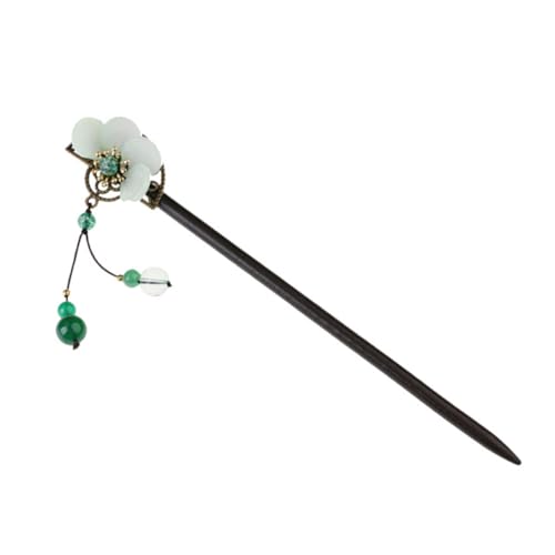 Abaodam 古風な木製花のヘアスティック ヴィンテージ髪飾り 女子用伝統的ヘアピン 卒園式や特別な日の和風ヘッドドレス