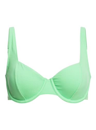 Roxy Color Jam - D-Cup Bikini Top for Women - Top de Bikini con Copa D - Mujer - Verde.