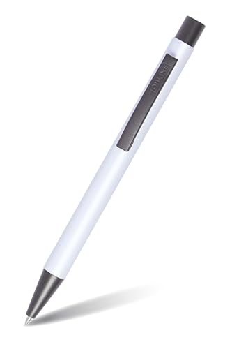 Online Kugelschreiber Soft Metal, Druckkugelschreiber aus Aluminium, auswechselbare Großraum-Mine, blau schreibend, dokumentenecht, Pure White mit Softtouch Feeling, Metallclip Online Kugelschreiber Soft Metal, Druckkugelschreiber aus Aluminium, auswechselbare Großraum-Mine, blau schreibend, dokumentenecht, Pure White mit Softtouch Feeling, Metallclip