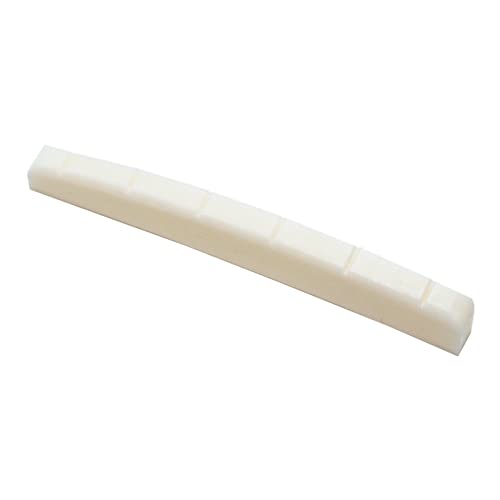Miwayer 6 String Electric Guitar Bone Nut Curved Bottom Pre-Slotted Made Of Real Bone (43 X 3.2 X 5/5.65/4.6Mm 1 Pack) #TOP2
