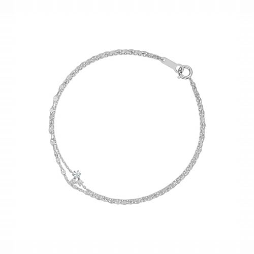 [4℃(ヨンドシー)] 公式【3月誕生石】シルバー アクアマリン 三石 ブレスレット 誕生日 プレゼント レディース ジュエリーケース付き 112614131904