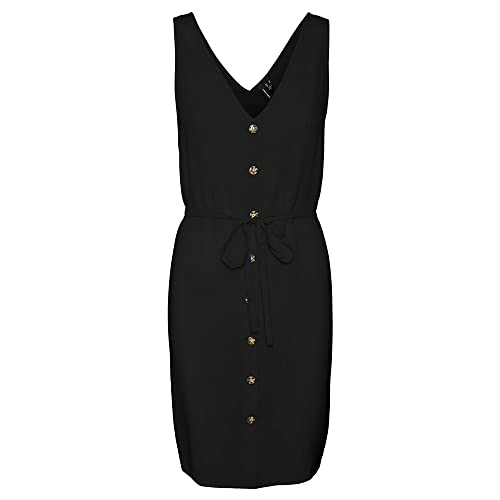 VERO Moda Curve Damen Vmbumpy Sl Short Dress WVN Curve Noos, Schwarz, 48...