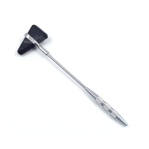 Image of Cambia Premium Quality Stainless Steel Goniometer Set of 3 with Knee Hammer and Measuring Tape Designed for accurate measurement of joint angles (with Tuning Fork 1024hz)