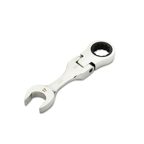 GEARWRENCH 17mm 90-Tooth 12 Point Stubby Flex Combination Ratcheting Wrench | 86867