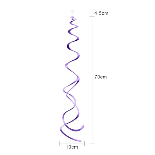 Image of Baby Shower & Princess Party Decorations - Purple Hanging Swirls 48 Pack, Sweet 74cm Spirals for Easter Celebration & Theme Birthday