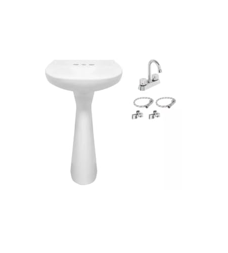 La Mejor comparativa de Kit lavabo tabla con los diez mejores. 37 Kit Lavabo Y Pedestal Blanco Ceramica Con Mezcladora ABS Y Conexiones Para Instalarlo