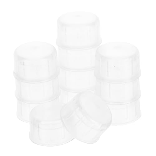 Toyvian 12 Piezas Tapas de Plástico para Vaso Agitador Reutilizables y Herméticas Tapas de Recambio para Exprimidor y Tazas de Té con Limón para Coctelera