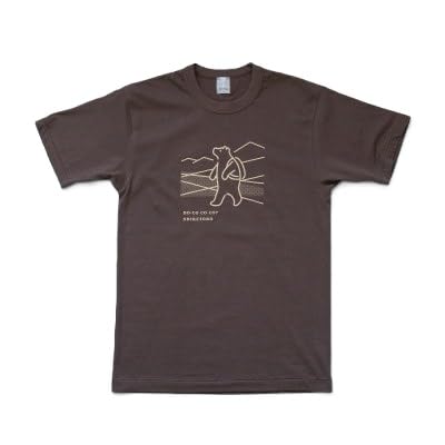 「知床トコさん」×久米繊維 コットンTシャツ トレッキング柄 Lサイズ 半袖