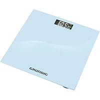 Grundig Digitale Personenwaage – Glaswaage mit LCD-Anzeige – Körperfettwaage 30x30 cm – Digitalwaage für den Alltag – Rutschfestes Design
