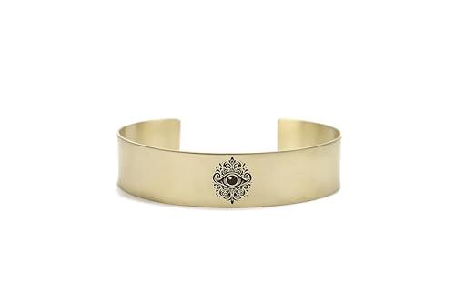 Bracelet Mauvais Oeil Or 14k, une manchette de protection exclusive
