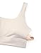 CRZ YOGA Butterluxe Womens U Back Sports Bra - Scoop Neck Padded Low Impact Yoga Clothes Workout Crop Top with Built in Pads Mojave Tan Large