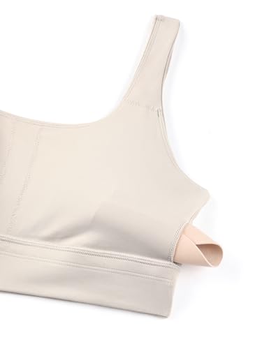 Image of CRZ YOGA Butterluxe U Back Sports Bras | Light Support, Removable Pads, Yoga, Extremely Soft, Longline, Scoop Neck, Wide Straps, for Women