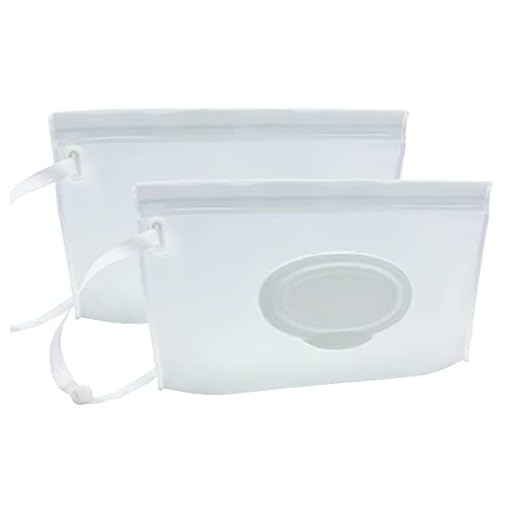 VOONGOR Portable Refillable Wet Wipe Pouch, Reusable Travel Wipes Holder & Case, Lightweight Flushable Diaper Wipes Container for Baby (Clear)