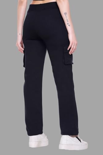 Image of White Moon Women's 4 Pocket Cargo Joggers for Gym - Comfortable Track Pants for Women, Cotton Jogger Combo Pack of 2, Ideal Track Pants for Women, Cargo Joggers for Everyday Wear