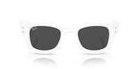 RAY-BAN Unisex Non-Polarised Wayfarer Puffer Square Sunglasses, 0RB4940, White & Ultra Black, 50mm