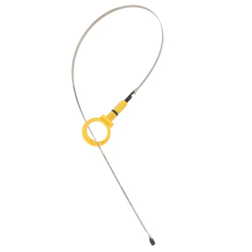 Engine Oil Dipstick - Compatible for Jeep Grand Cherokee Laredo, Limited 2001 2003 2004 (4.0L L6 - Gas) | Stainless Steel & Yellow ABS Handle | Replaces 53010445AB