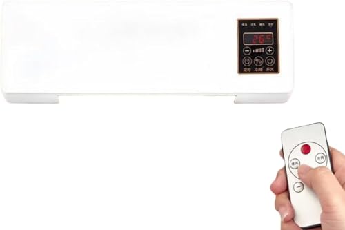 冷暖両用移動式小型エアコン、ミニ冷暖房エアコン 冷暖房エアコンファン 移動式壁掛けエアコン リモコン付き タイミングー 低騷音 操作簡単 一体型機器 工事不要、壁取付け可能、移動可能、16度から35度まで調節可能 ポータブルエアコン 年中使える 温風機能