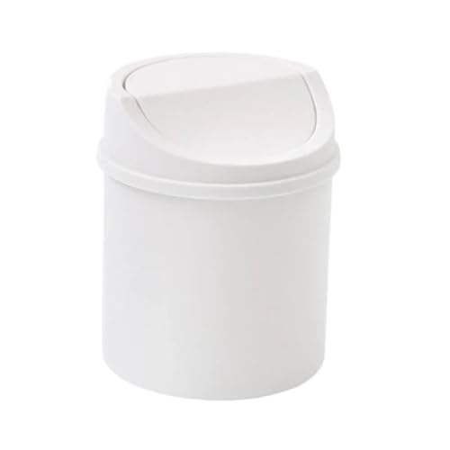 Mini papelera de escritorio higienica con tapa click para evitar olores y suciedad visible