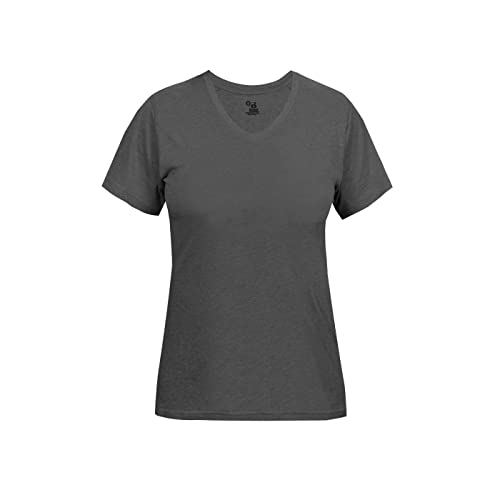 Badger Sports Tri-Blend Ladies' V-Neck Tee Graphite Heather Large