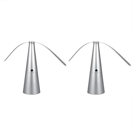Genérico 2PCS Espanta Moscas para Mesa, Ventilador Moscas Mesa, Ahuyentador De Mosca, Repelente Mosca Patio De Jardín Exterior