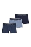 C&A Herren Trunk Unterwäsche 3er Pack|Multipack Lycra®|Baumwolle|Stretch Melange/Meliert dunkelblau L