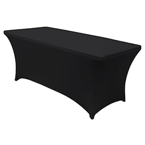 ABCCANOPY Spandex Tablecloths for 6 ft Home Rectangular Table Fitted Stretch Table Cover Polyester Tablecover Lash Bed Cover Table Toppers Massage Table Cover