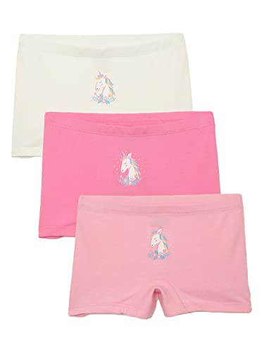 Image of mackly Girls Boxers (Pack of 3) - Cotton Boxer Shorts, Seamless Comfort, Mid Waist Boyshorts Panties