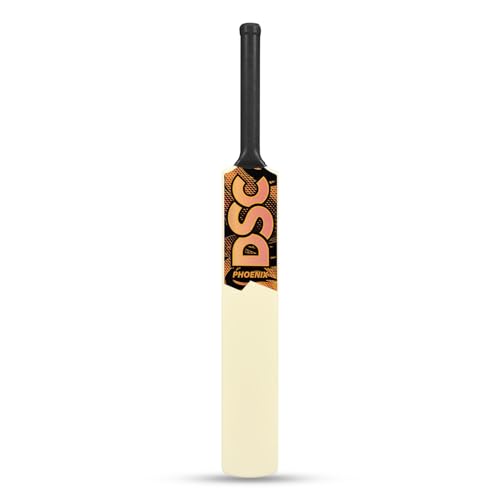 Image of DSC Phoenix Plastic Cricket Bat with PVC Ball - Ideal for Tennis and Gully /Turf Cricket Bat for Kids, Color - White, Size - 4 (6-8 Yrs)