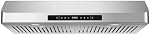 EVRKITCH Range Hood 30 inch Under Cabinet with 900CFM, Stainless Steel Kitchen Vent Stove Hood, Touch Control, Permanent Stainless Steel Filters,Top and Rear Vents