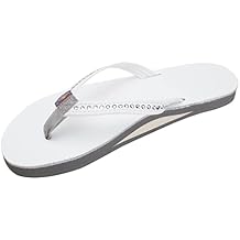 Rainbow Sandals Womens Single Layer Premier Leather w/Swarovski Crystal Narrow Strap