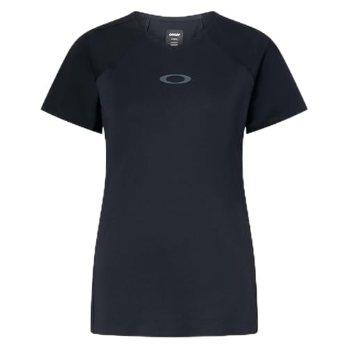 T-shirt noir Oakley pour femme en taille S, le haut de sport indispensable au quotidien