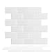 Produktbild Tic Tac Tiles 30cm x 30cm 10 stück 3D Metro Fliesen Selbstklebend Mosaik Fliesenaufkleber Wandfliesen Küche Spritzschutz Badezimmer - Weiß Metro fliesen