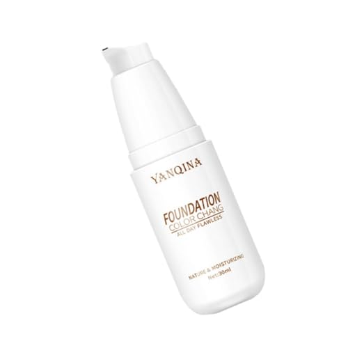 Vaguelly Base De Maquillaje Líquido Color Fundación Hidratante Para Mujeres Corrector De Imperfecciones Suave y Larga Duración