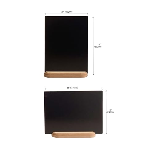 12 Pack Chalkboard Signs with Stand 8\"x10\" Tabletop Chalkboard for Restaurant, Wedding, Bar Countertop, Banquet, Coffee Shop