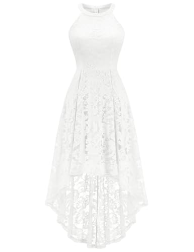 Dressystar Women Halter Lace Wedding Guest Dress Hi-Lo Cocktail Party Bridesmaid Formal Dresses...
