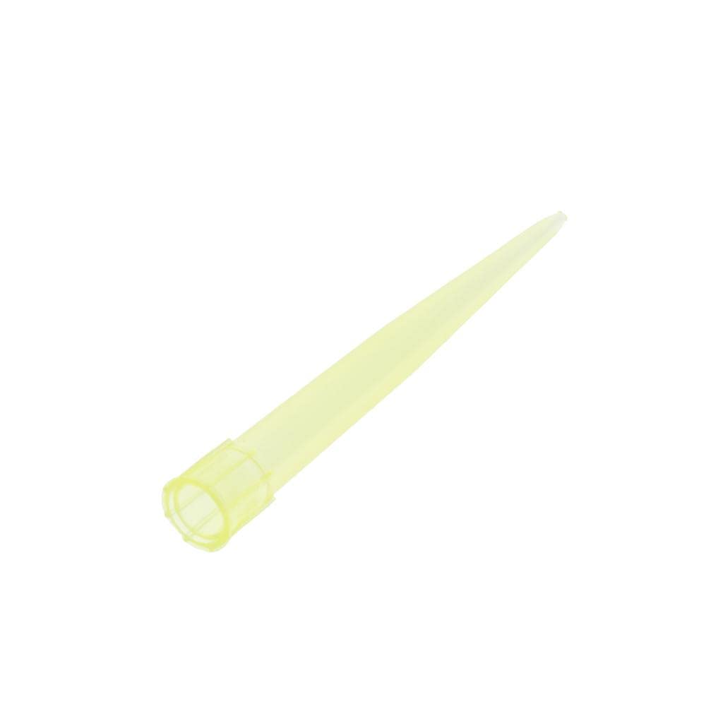 Jojomis 2000pcs puntas de pipeta de color amarillo transparente, punta fina de transferencia de punta fina, 100 ul