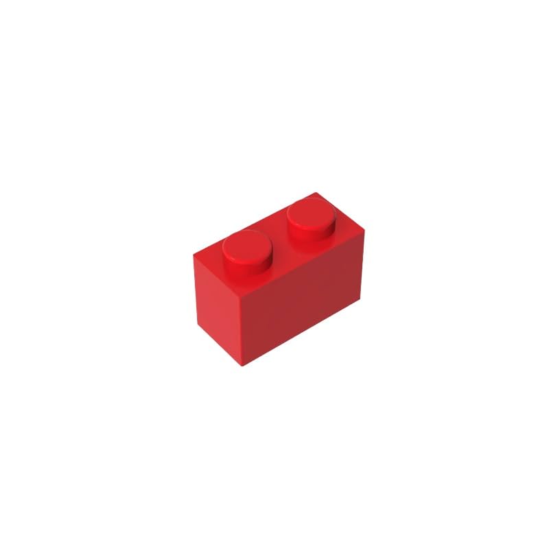 3065 bricks Brick 1x2 Without Bottom Tube 50 Pieces GDS-1545 Compatible with Lego Building Blocks Color:Red