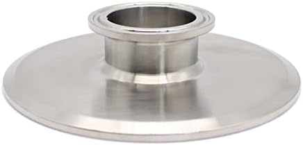 QMINOX 4 Inch × 1.5 Inch Sanitary Fitting End Cap Reducer Stainless Steel 304 Sanitary Concentric Reducer Tri Clamp Clover
