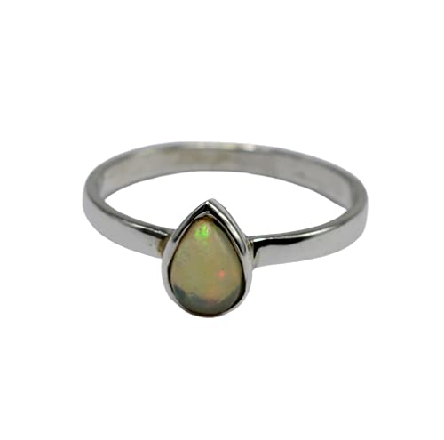 Bague opale éthiopienne argent 925, le cadeau idéal de taille 7 pour célébrer un moment unique