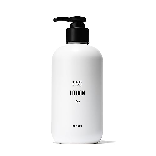 Public Goods Body & Hand Lotion for Women & Men | Natural Moisturizing Daily Lotion for Dry & Itchy Skin | Paraben & Sulfate Free | Made with Organic Essential Oils | 12 Fl Oz Bottle