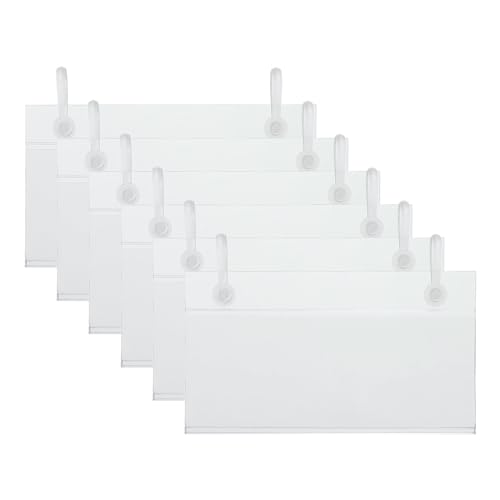 Porte-Étiquettes pour Prix et Affichage PATIKIL, Clips Transparents Flexibles Haute Visibilité x30