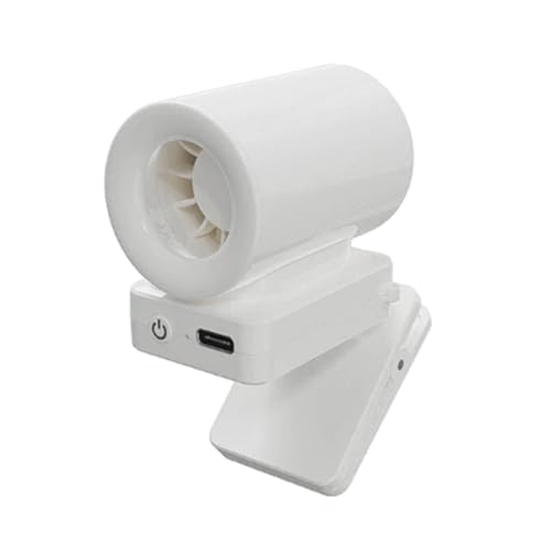 DEKKRYNFV Gadget indossabile silenzioso Dispositivo di raffreddamento ricaricabile USB Disegni di fissaggio regolabile ABS Texture per sport Pendolari Ventola di raffreddamento silenziosa
