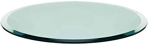 24" Inch Round Glass Table Top - Tempered - 1/2" Inch Thick- Beveled Polished