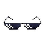 SouiWuzi Sonnenbrille Pixelated Mosaik Gläser Party Brille MLG Shades Schwarz, Schmuckdekoration