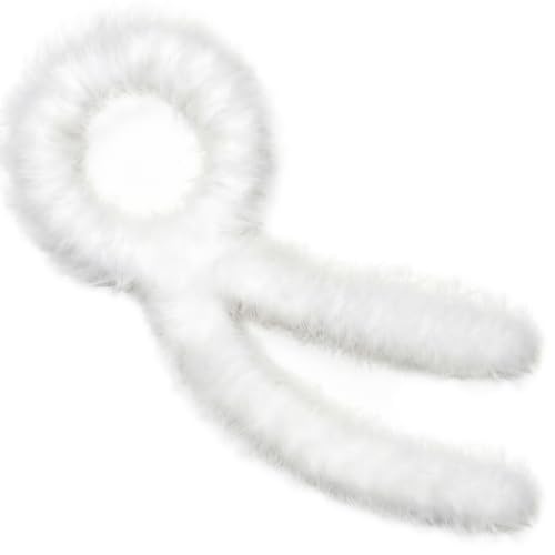 SOGUGOM White Marabou Feather Boa - 22g 2 Yards Boas Feather for DIY Craft Clothes Adults and Halloween Party Decoration(White)
