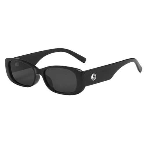Lunettes de soleil rectangle femmes hommes rétro nuances léopard mode ovales