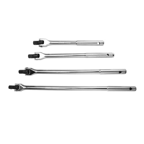 Kleagary 4 llaves dinamométricas de 1/2 pulgada F de 10/12/15/18 pulgadas, barra de fuerza larga, palanca fuerte, mango de dirección